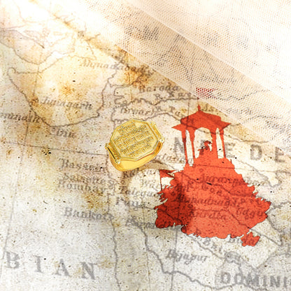 Shiva Mudra Yellow Gold Men's Ring For Men