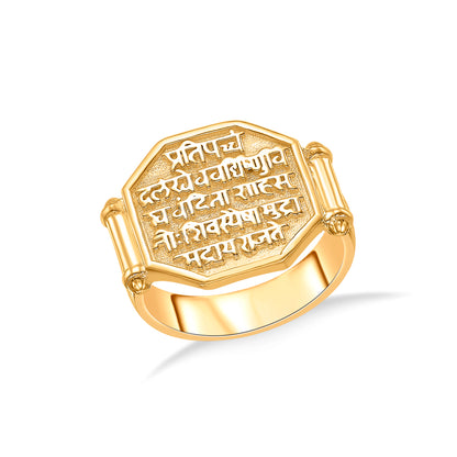 Maratha Mark Gold Men's Ring