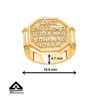 Maratha Mark Gold Men's Ring