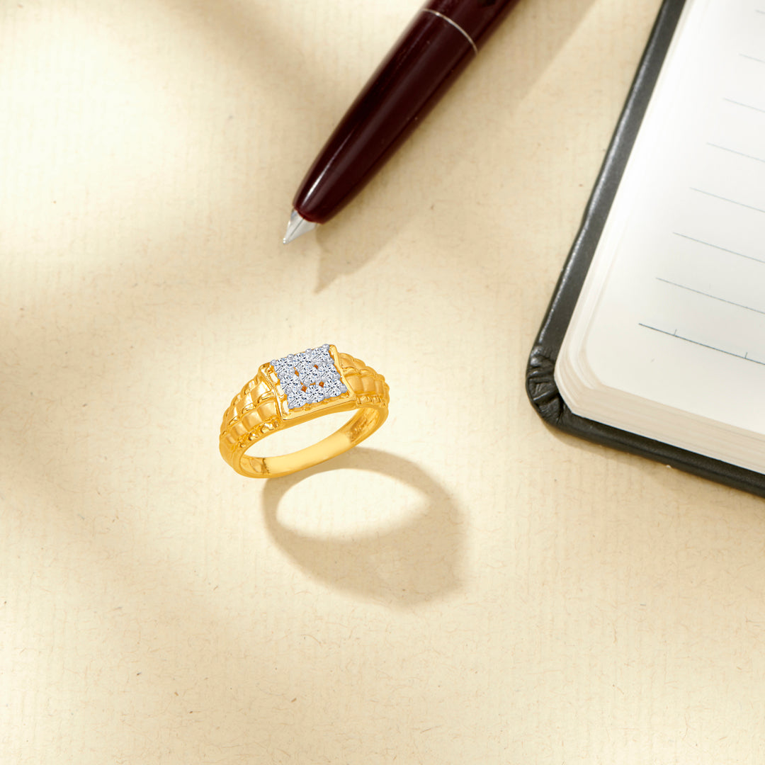 Signature Yellow Gold Men's Ring