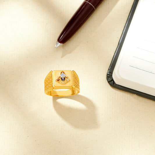 Tirupati Balaji Yellow Gold Men's Ring