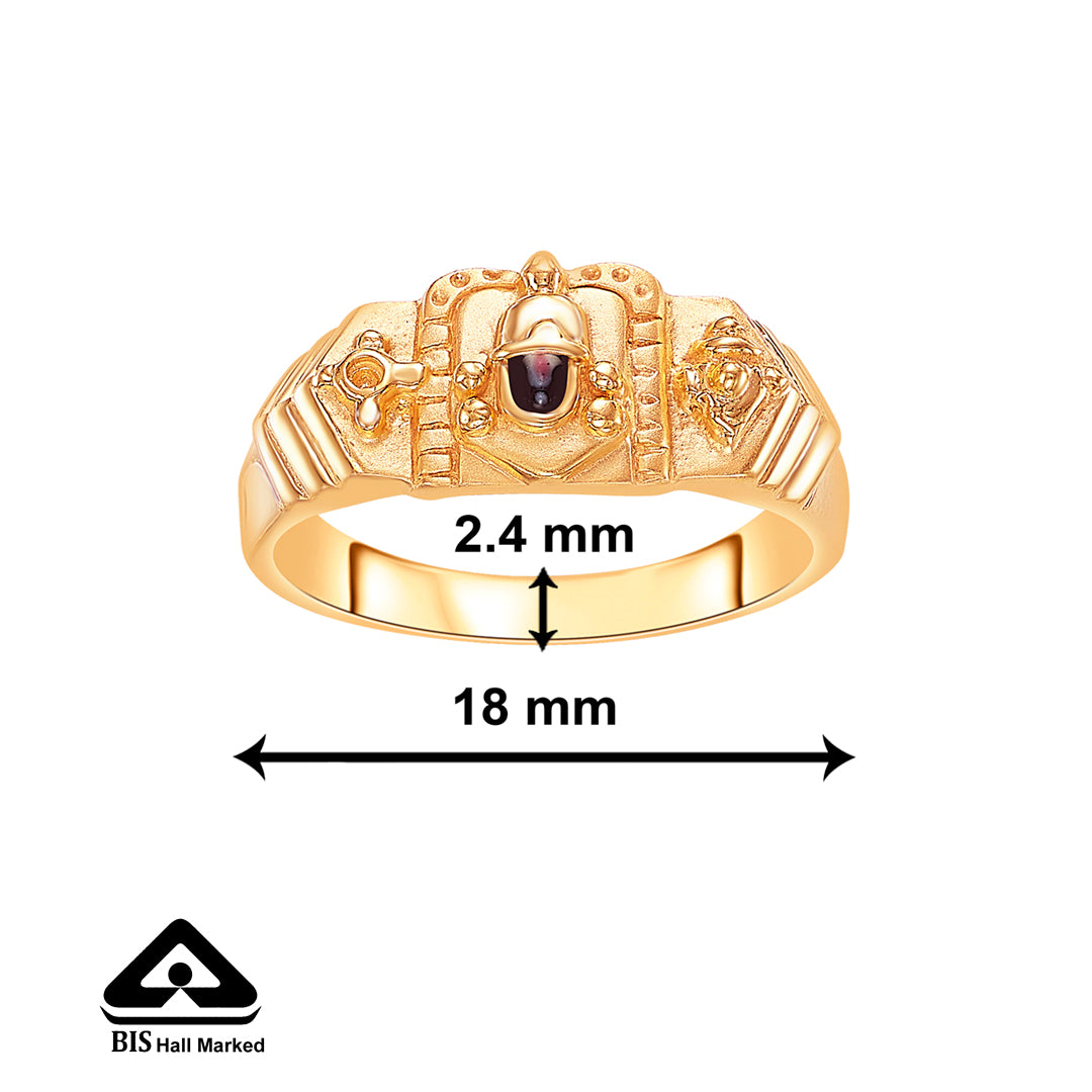 govinda glow gold men's ring