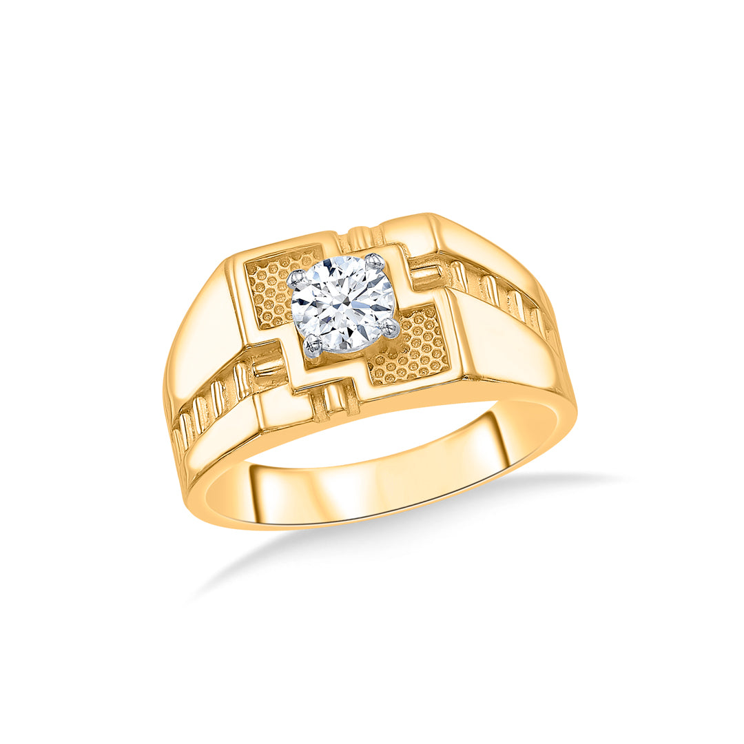 Bravo Charm Yellow Gold Men's Ring