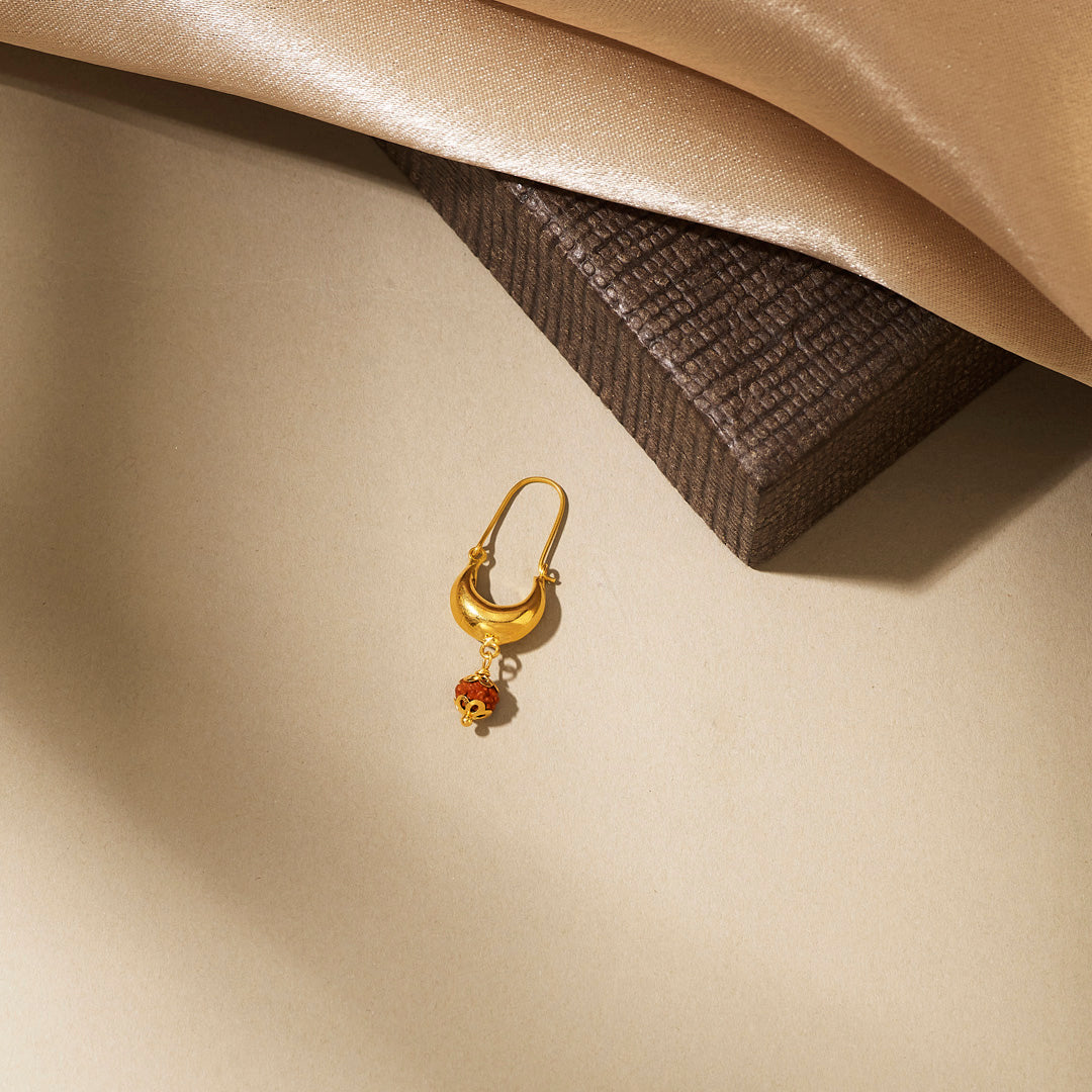 Aabha Bali Gold Earrings For Men