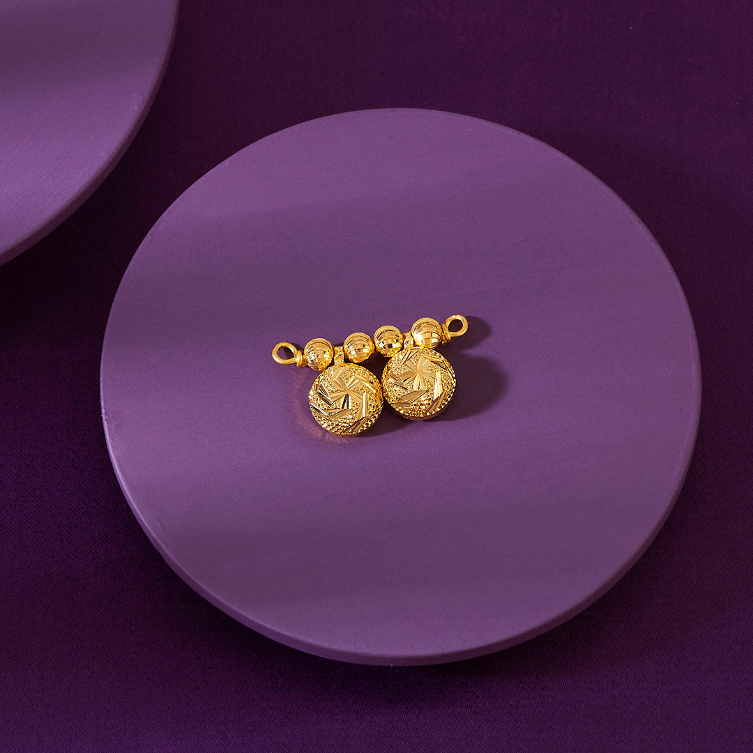 Chakra Watimani Gold Mangalsutra Pendant