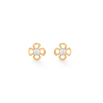 Flora Blossom Gold Stud Earring For Kids