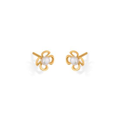 Flora Blossom Gold Stud Earring For Kids