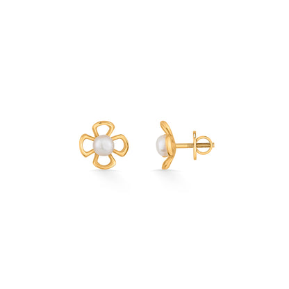 Flora Blossom Gold Stud Earring For Kids
