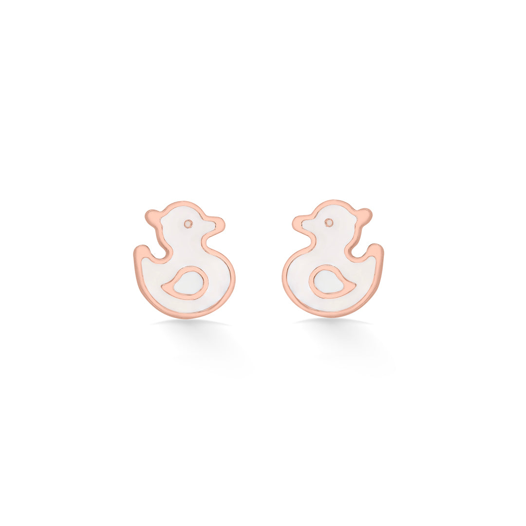 ducky delights gold stud earring for kids