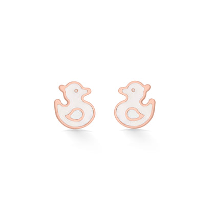 Ducky Delights Gold Stud Earring For Kids