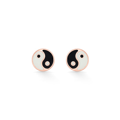 Yin-Yang Gold Stud Earring For Kids