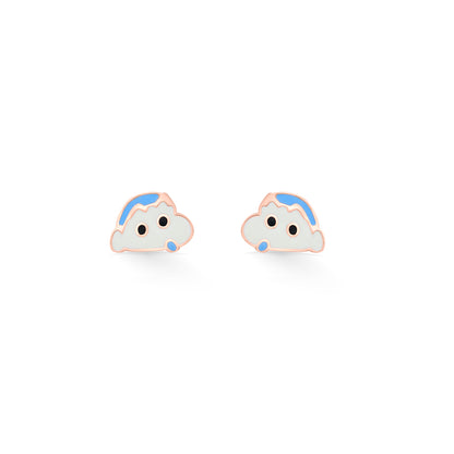 Shinchan's Mischief Gold Stud Earring For Kids