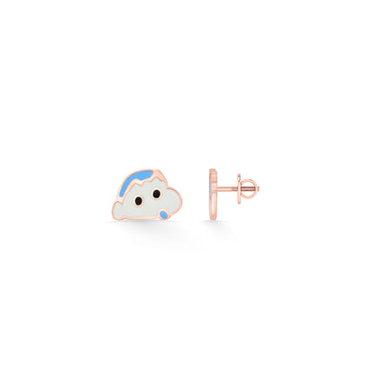 Shinchan's Mischief Gold Stud Earring For Kids