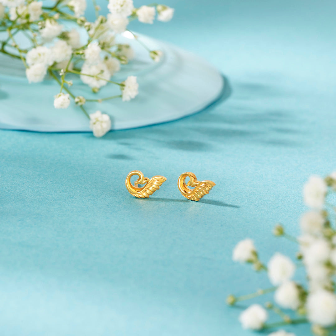 Symbol of Grace Studs Gold Earrings for Women