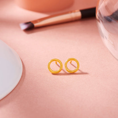 Solstice Charm Stud Gold Earring