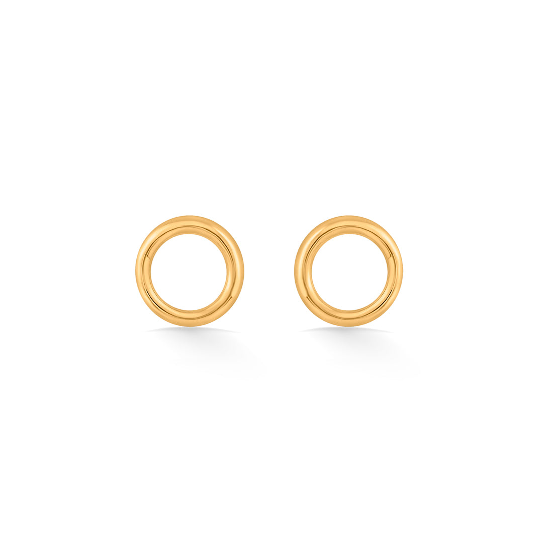 solstice charm stud gold earring