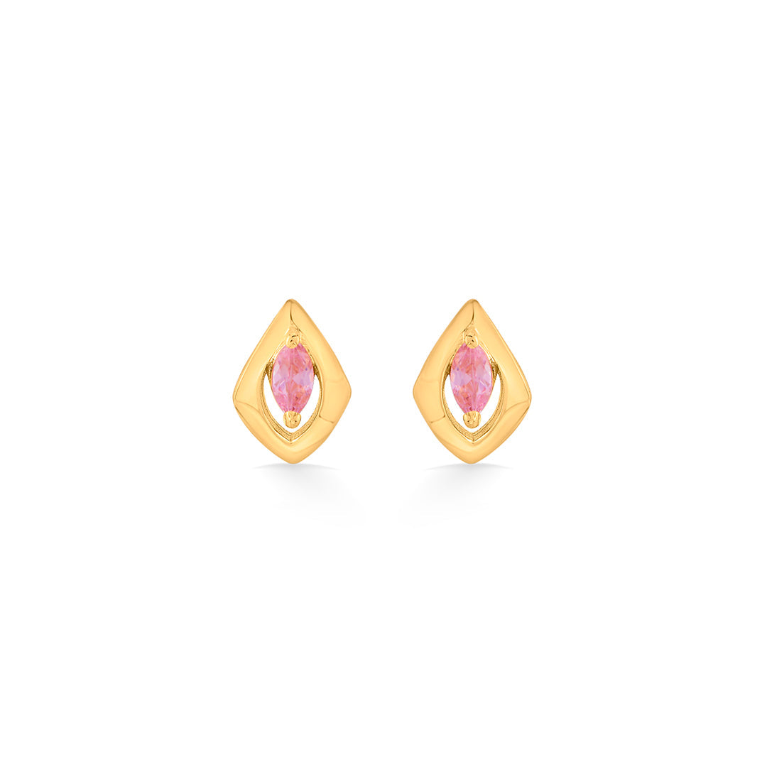 gemcage stud gold earring