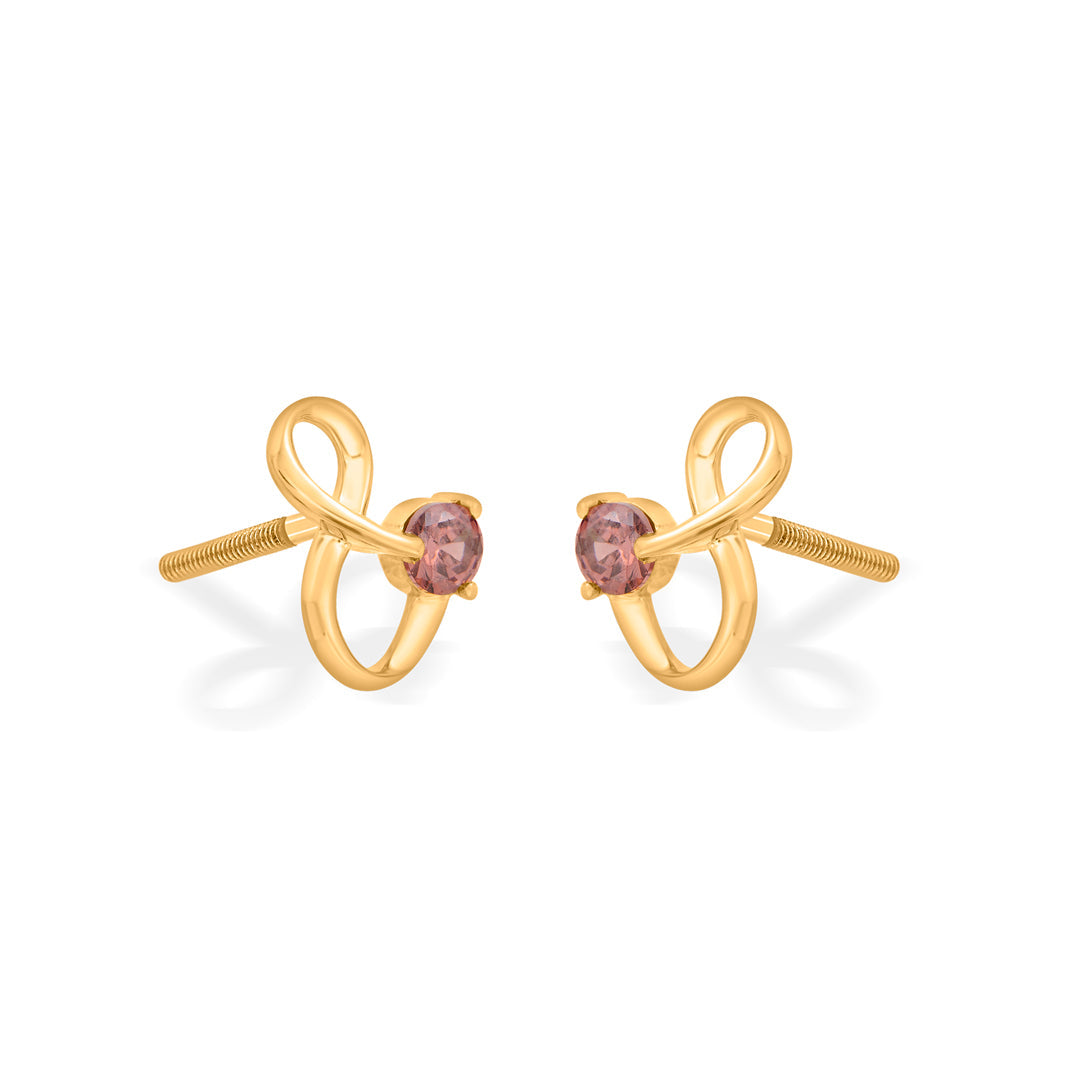 eternal garnet hoop & huggie gold earring