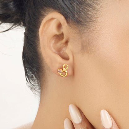 Eternal Garnet Hoop & Huggie Gold Earring