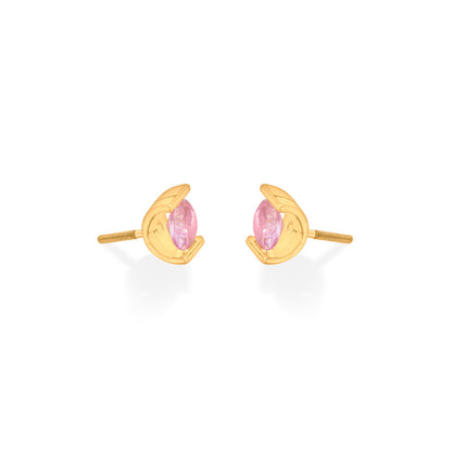 Rose Frame Stud Gold Earring