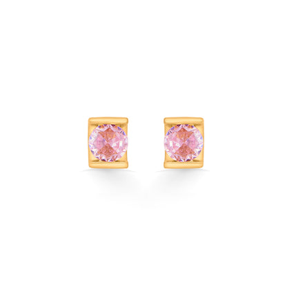 Rose Frame Stud Gold Earring