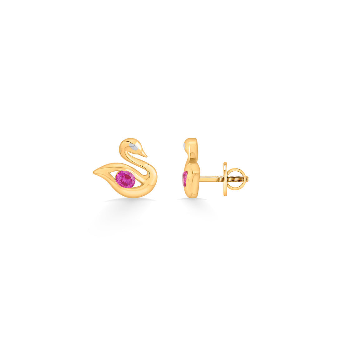 serenity wings stud gold earring