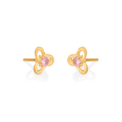 Petal Trine Stud Gold Earring