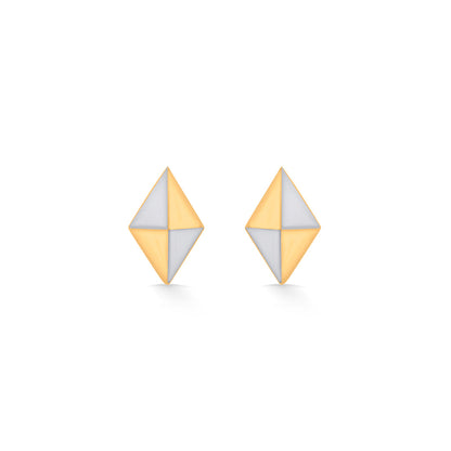 Prism Vertex Stud Gold Earring