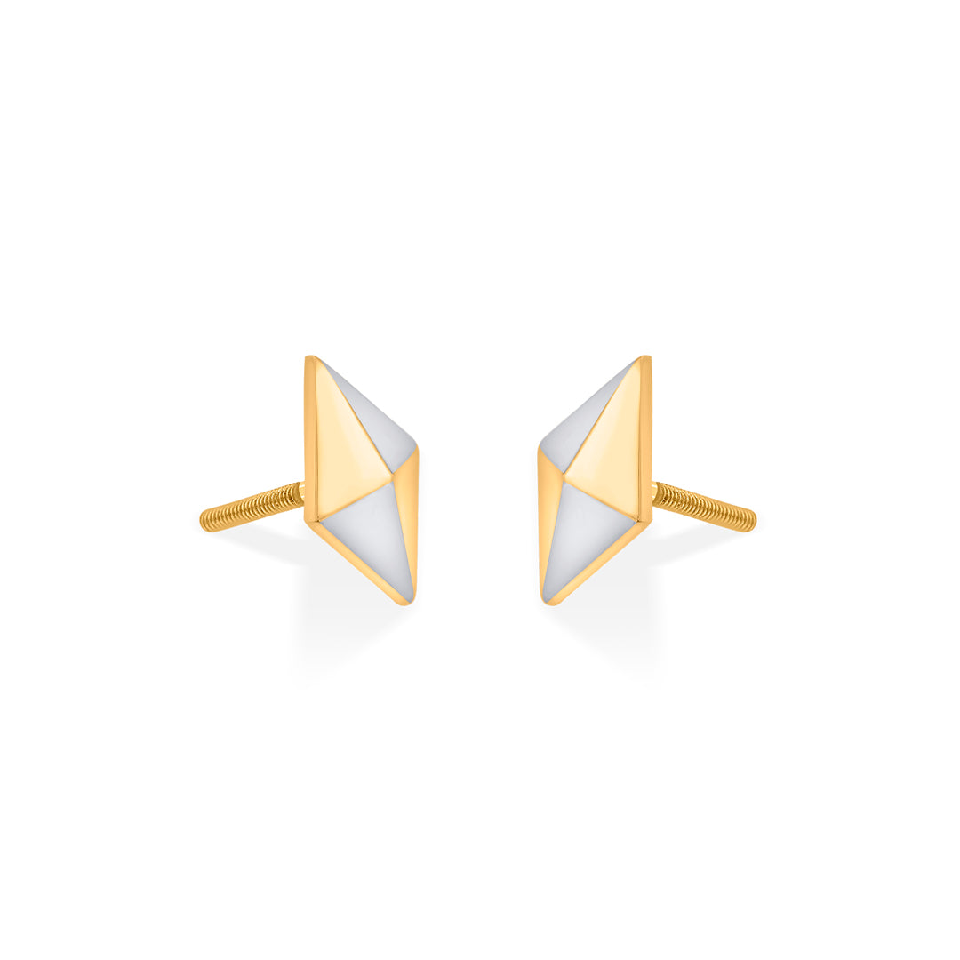 prism vertex stud gold earring