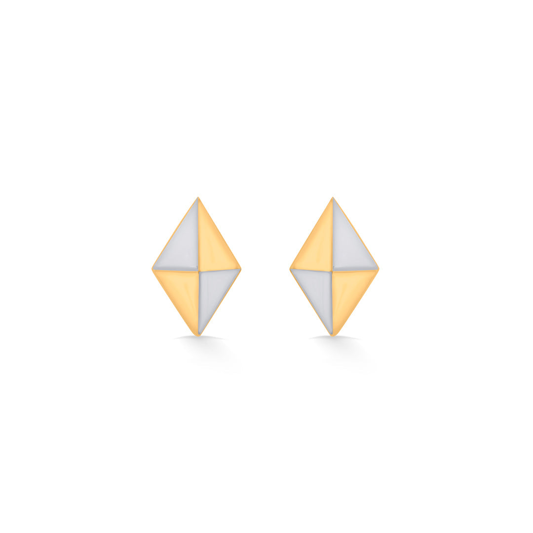prism vertex stud gold earring
