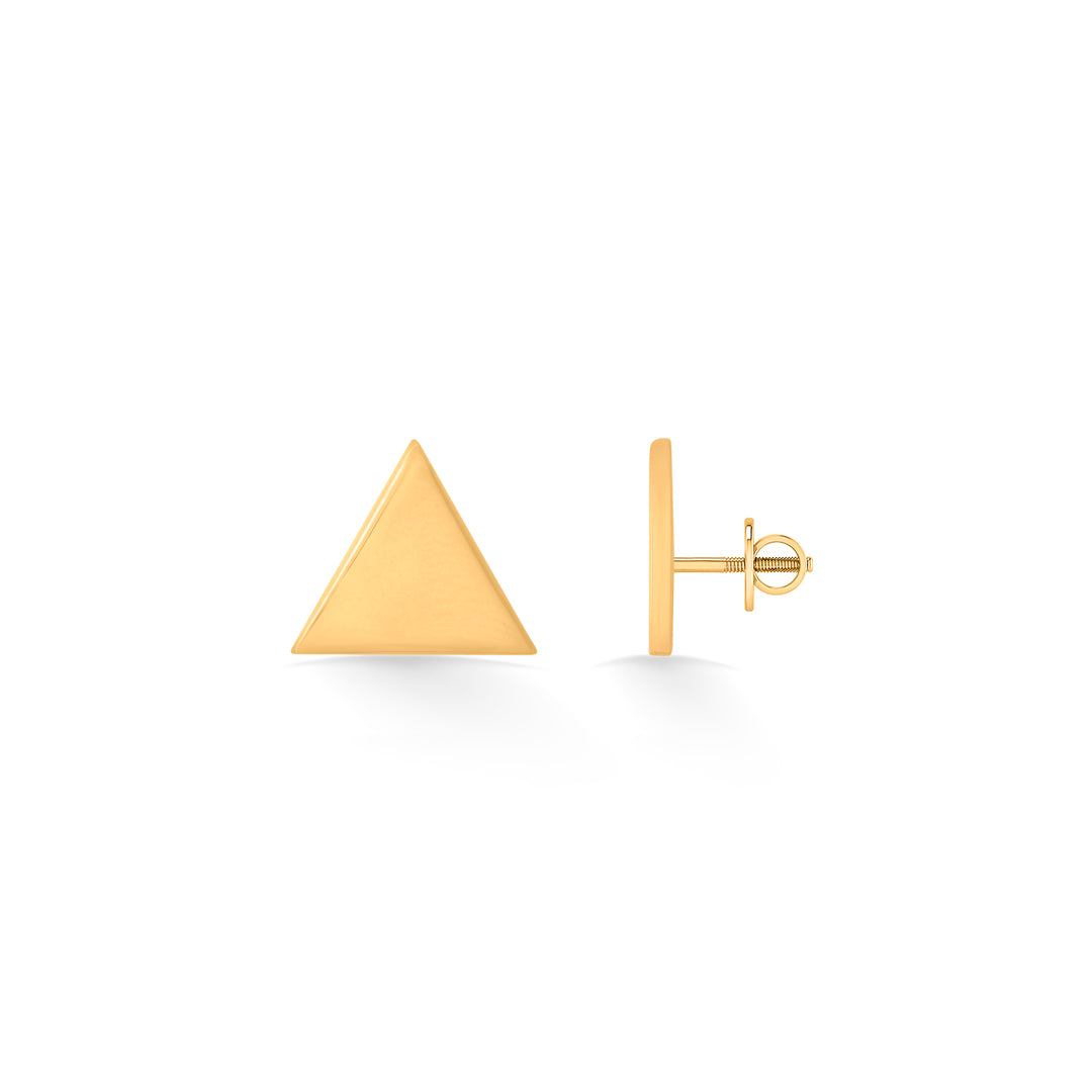 delta shine stud gold earring