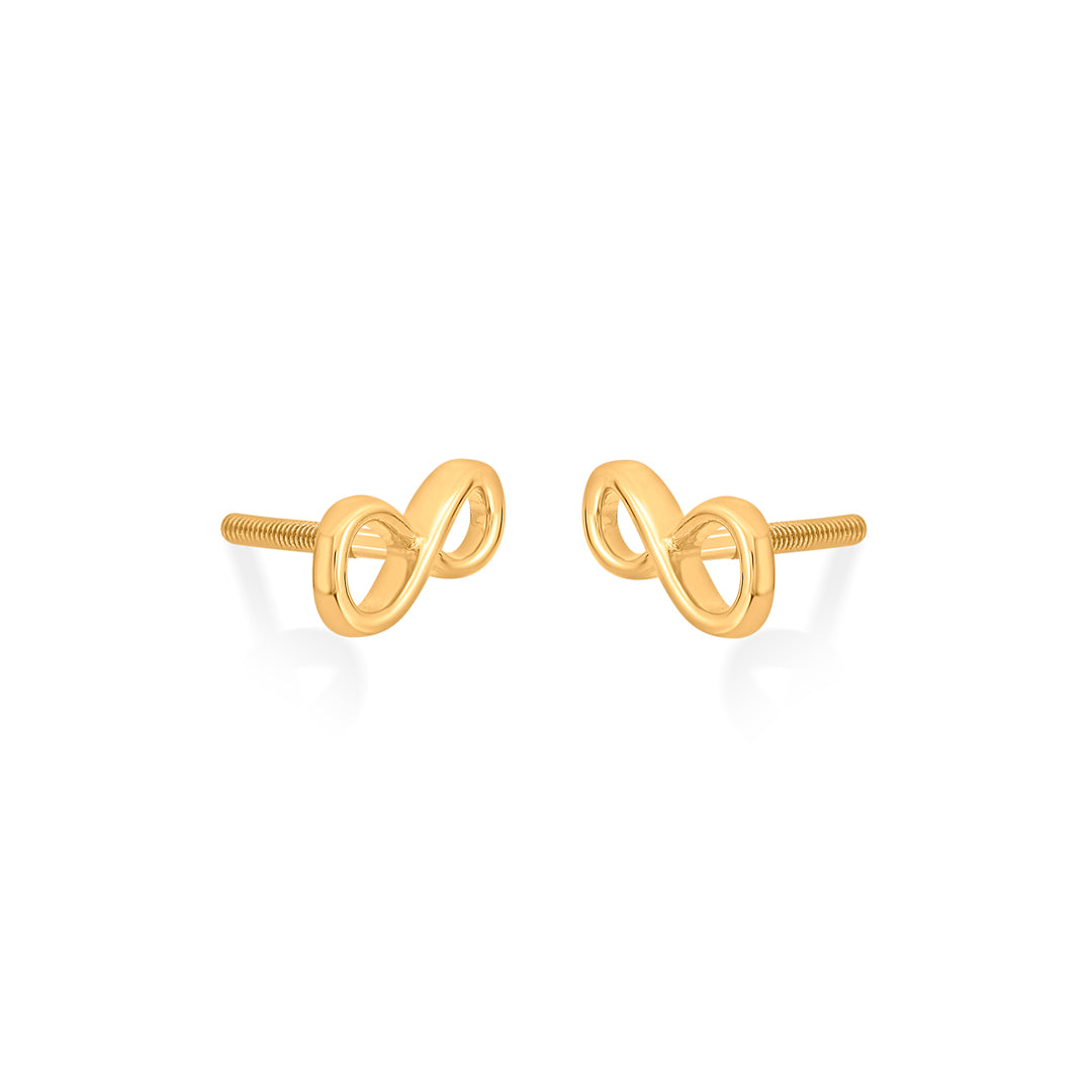 infinity aurum stud gold earring