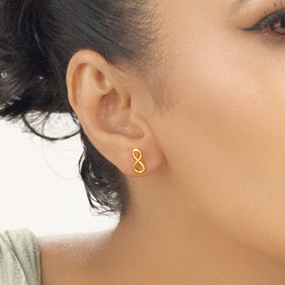 Infinity Aurum Stud Gold Earring