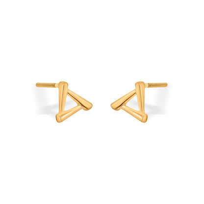 Prism Vertex Stud Gold Earring