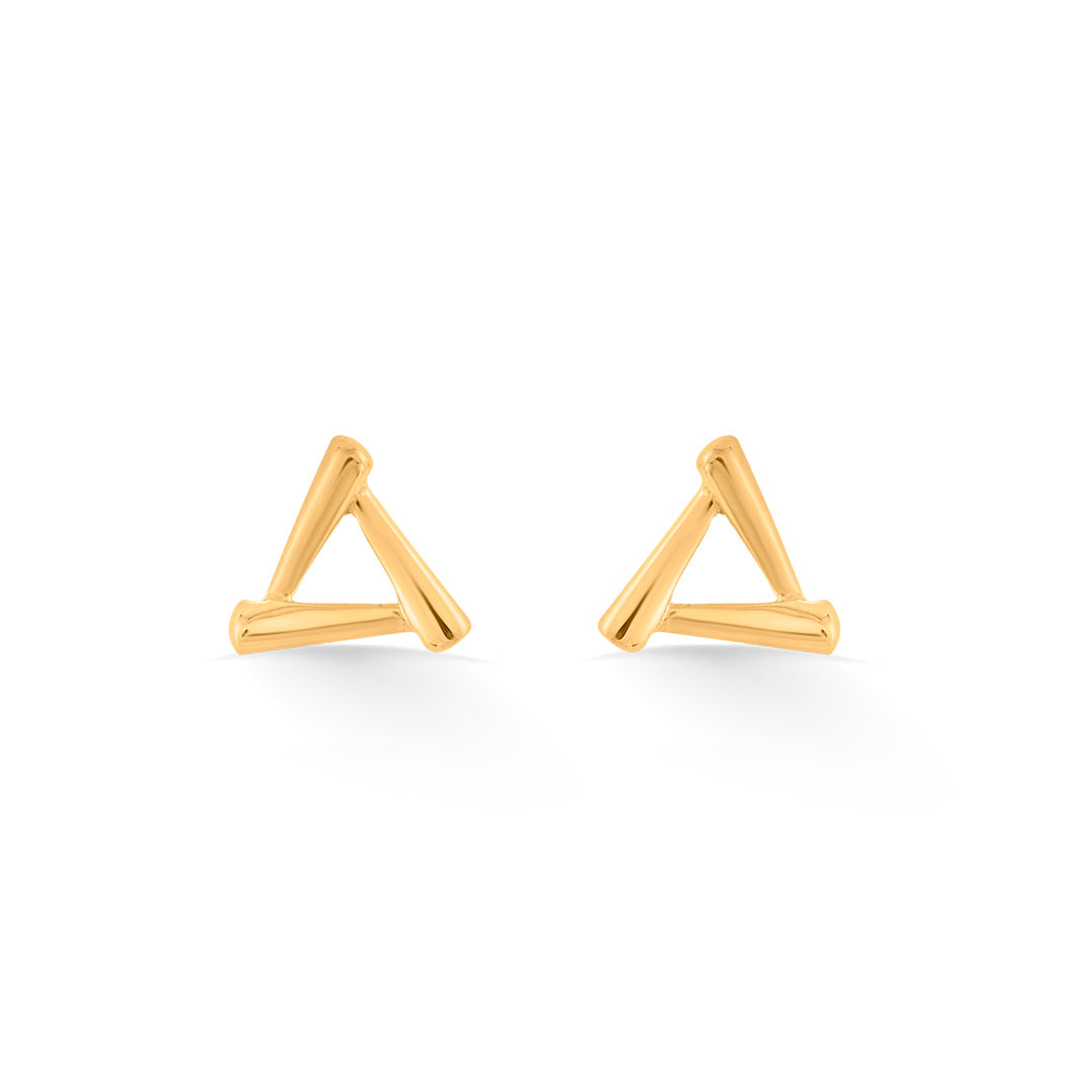 prism vertex stud gold earring