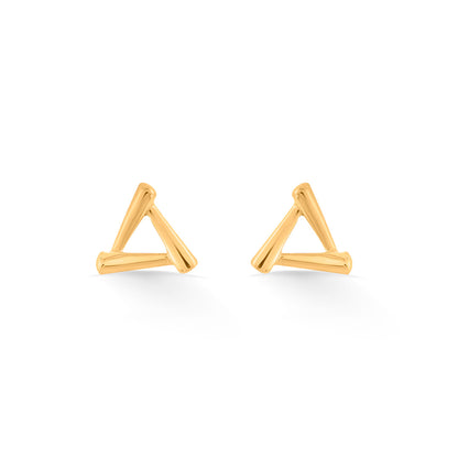 Prism Vertex Stud Gold Earring