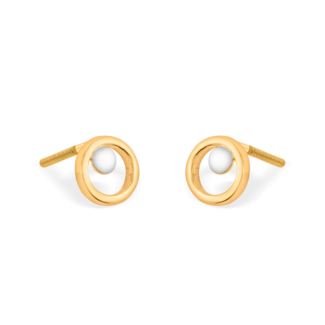 tender circle hoop & huggie gold earring