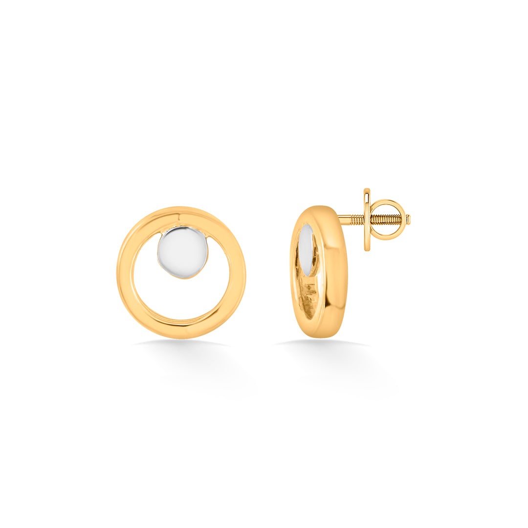 tender circle hoop & huggie gold earring