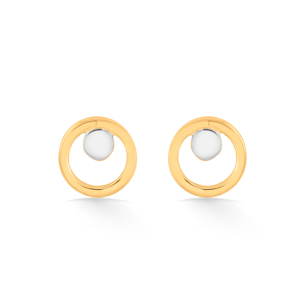 tender circle hoop & huggie gold earring