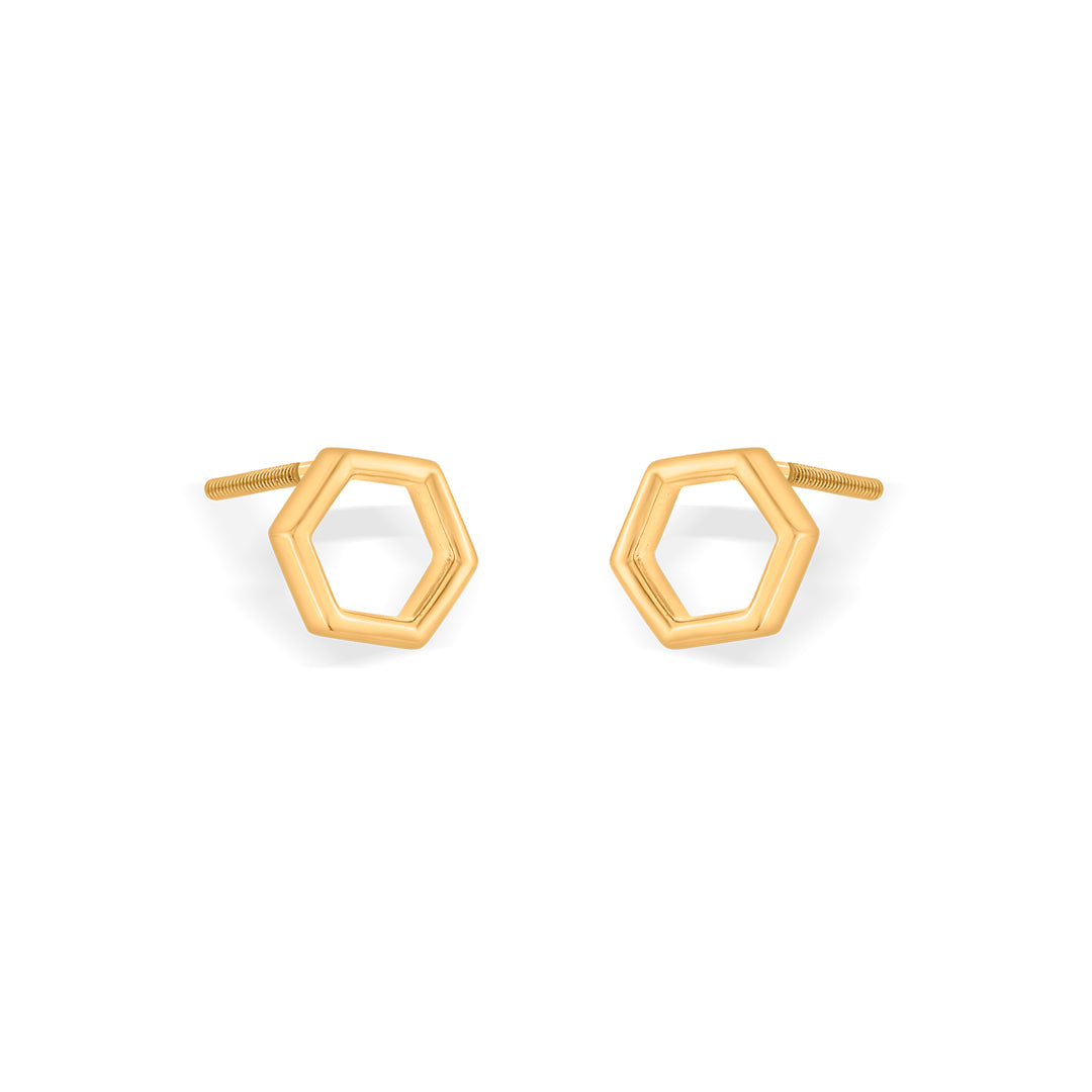 golden hive stud gold earring