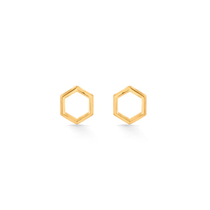 Golden Hive Stud Gold Earring