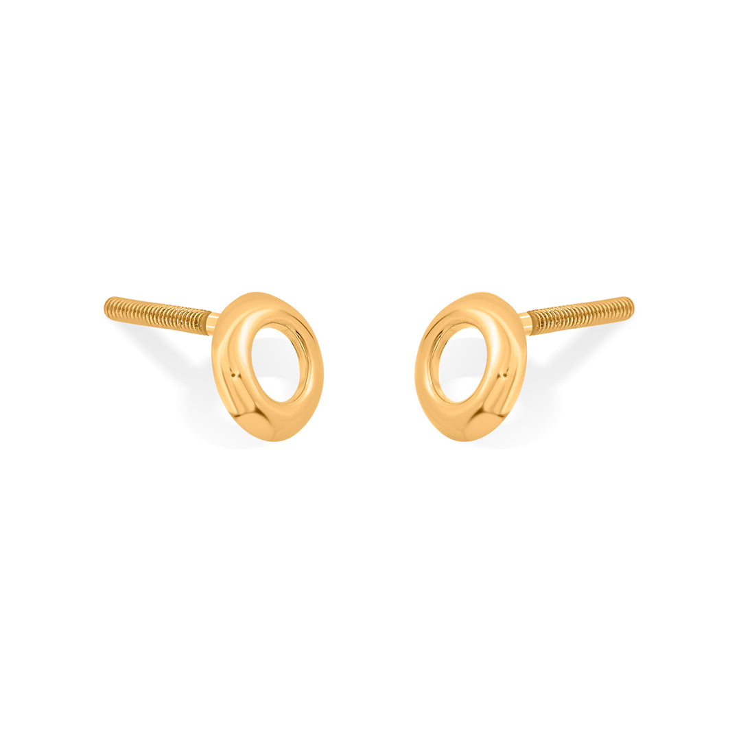 mist halo stud gold earring