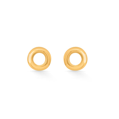 Mist Halo Stud Gold Earring