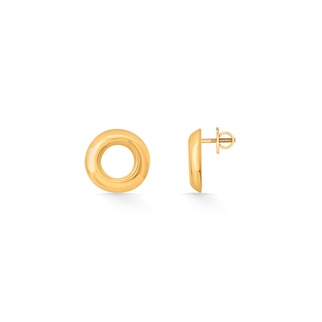 mist halo stud gold earring
