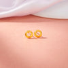 Mist Halo Stud Gold Earring