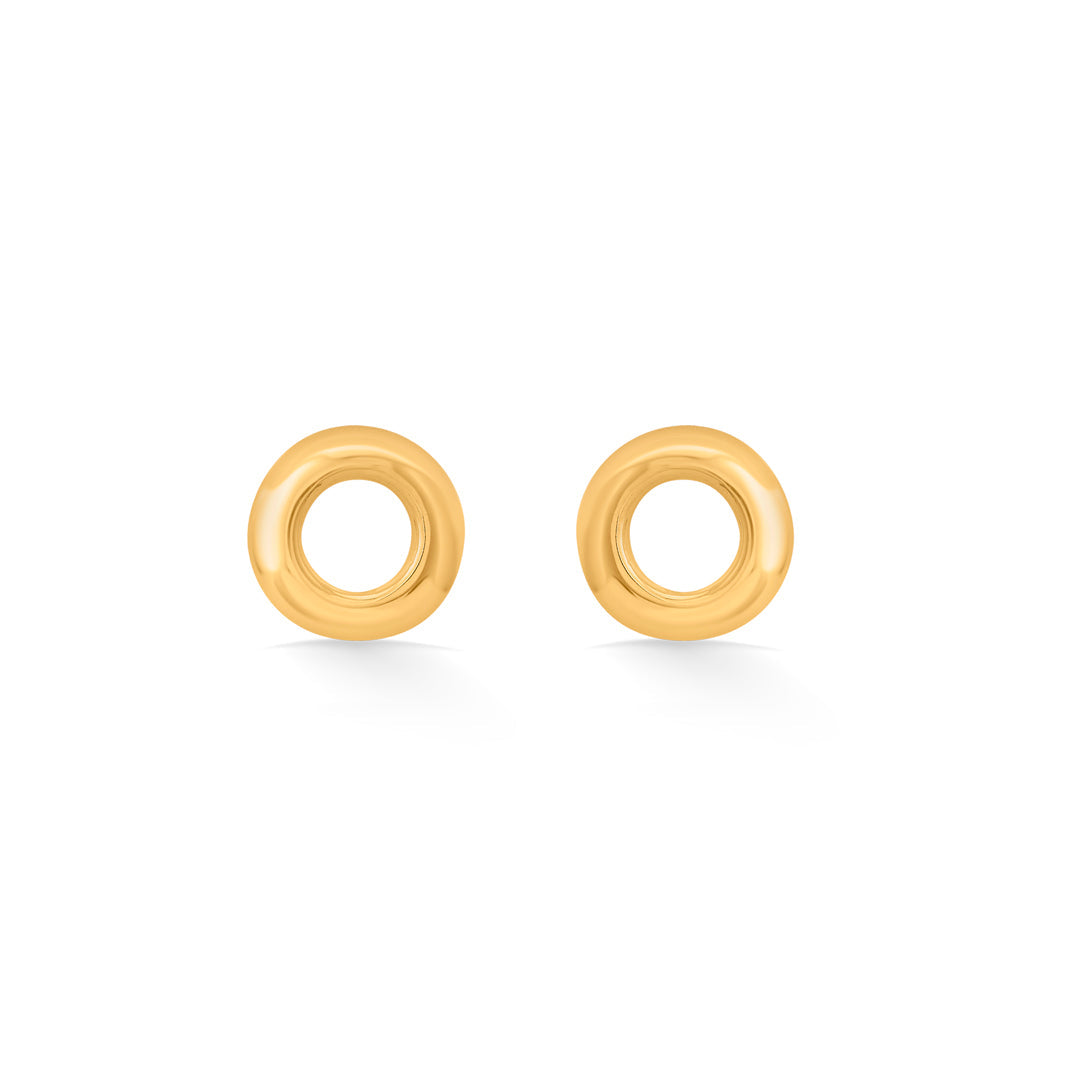 mist halo stud gold earring