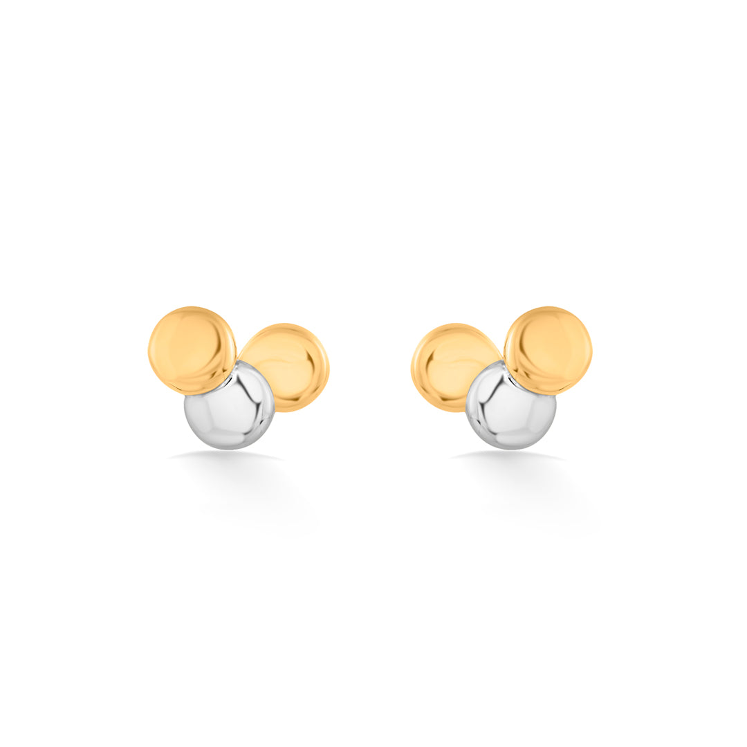 trio charm hoop & huggie gold earring