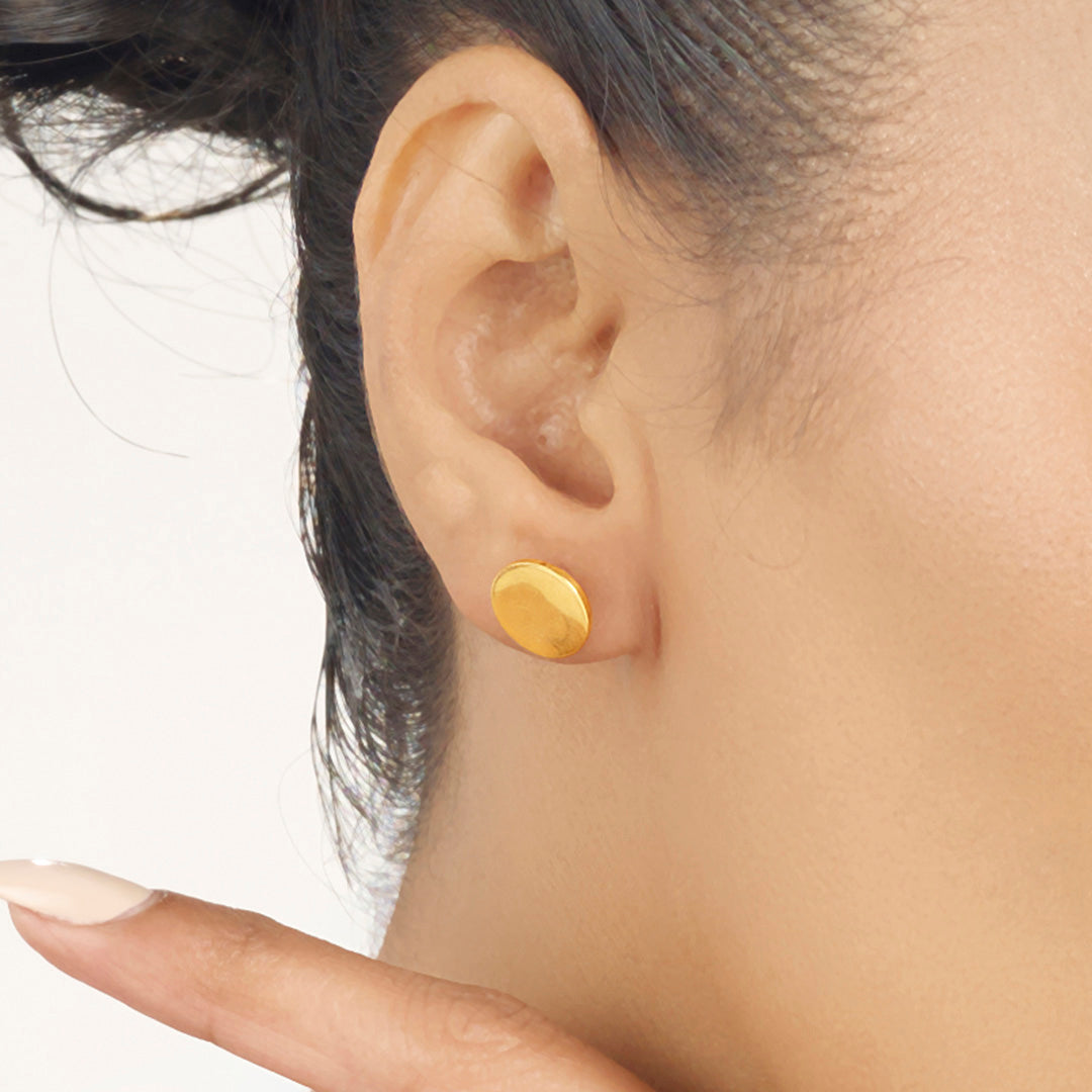 Ember Ring Stud Gold Earring