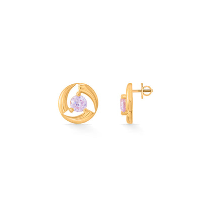 Ember Loop Stud Gold Earring