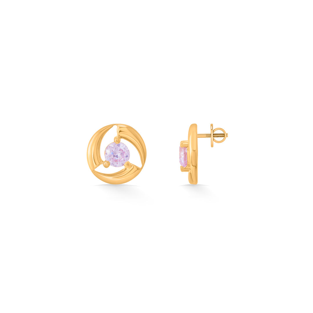 ember loop stud gold earring
